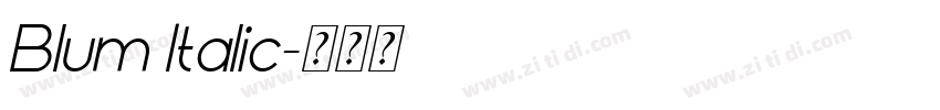 Blum Italic字体转换